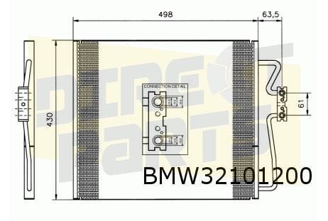 B.M.W. 7-serie 4/94-9/01 (E38) (-9/97) condensor OES! 645383, -, Verzenden, -, Nieuw