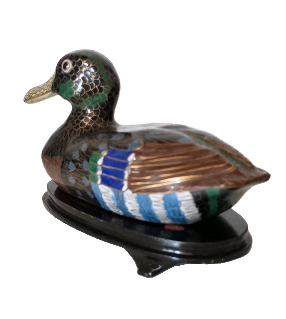 Canard cloisonné - 17 cm., Enlèvement ou Envoi
