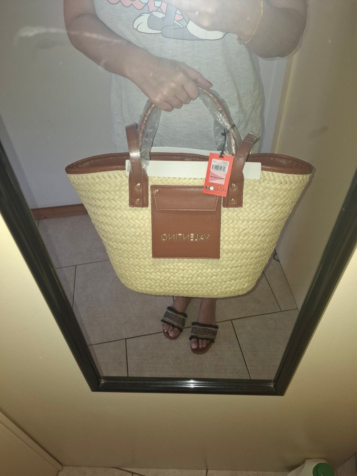 Valentino strandtas, Handtassen en Accessoires, Tassen | Reistassen en Weekendtassen, Ophalen of Verzenden, Nieuw, Beige