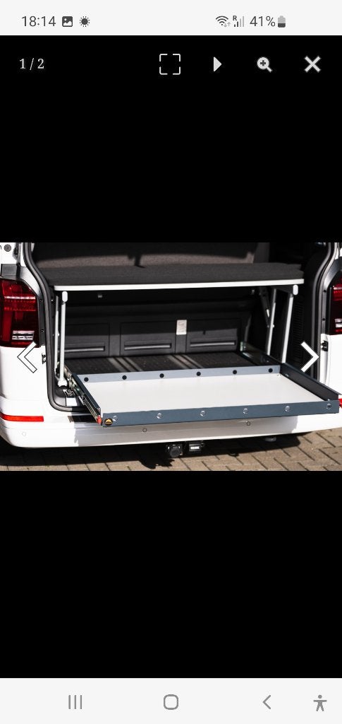 California Auto Uitschuiflade ook voor Multivan, Caravans en Kamperen, Ophalen, Zo goed als nieuw