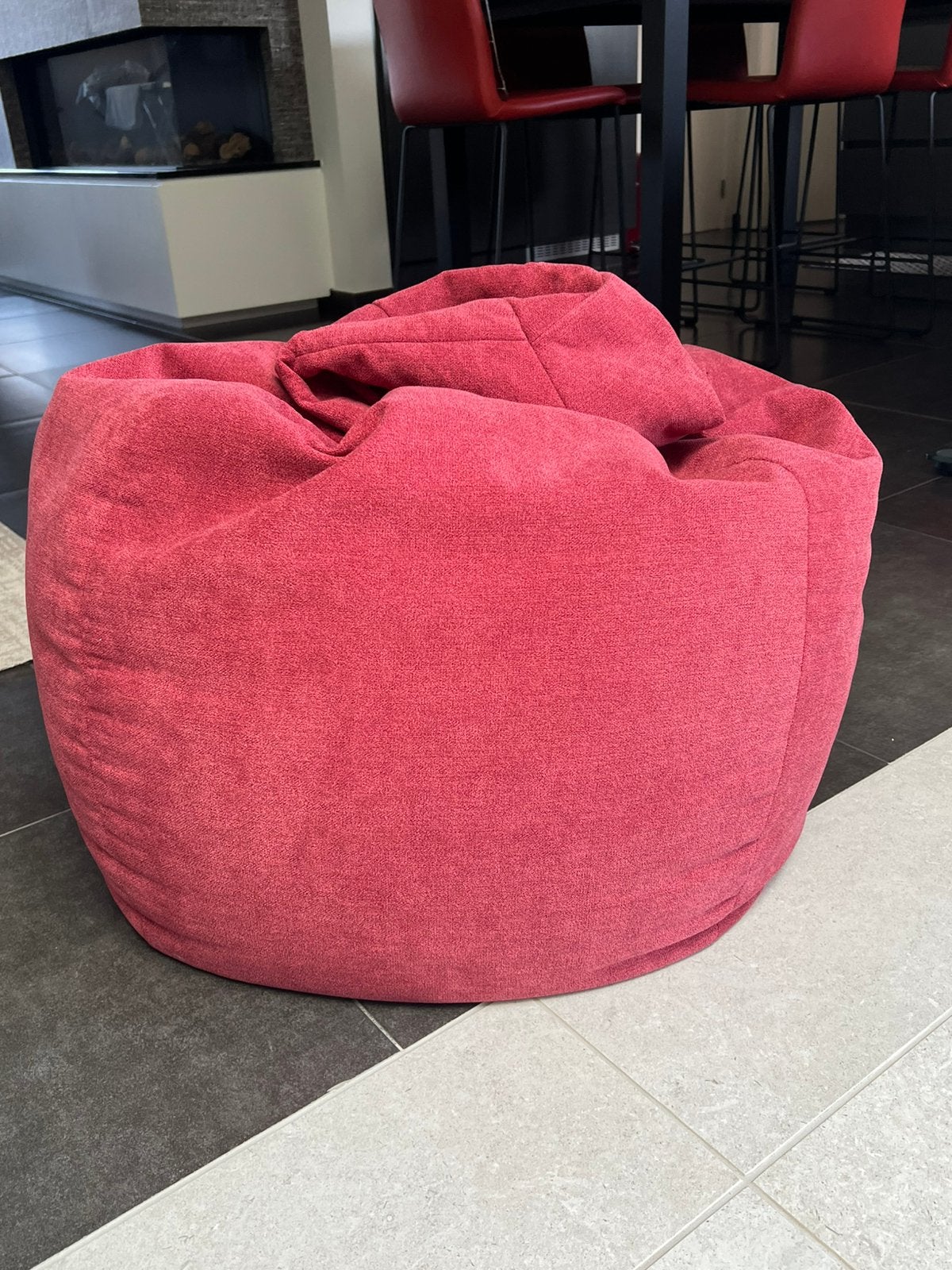 Bordeauxrode zitzak, Huis en Inrichting, Zitzakken, Ophalen, Zo goed als nieuw, Rood, Zitzak
