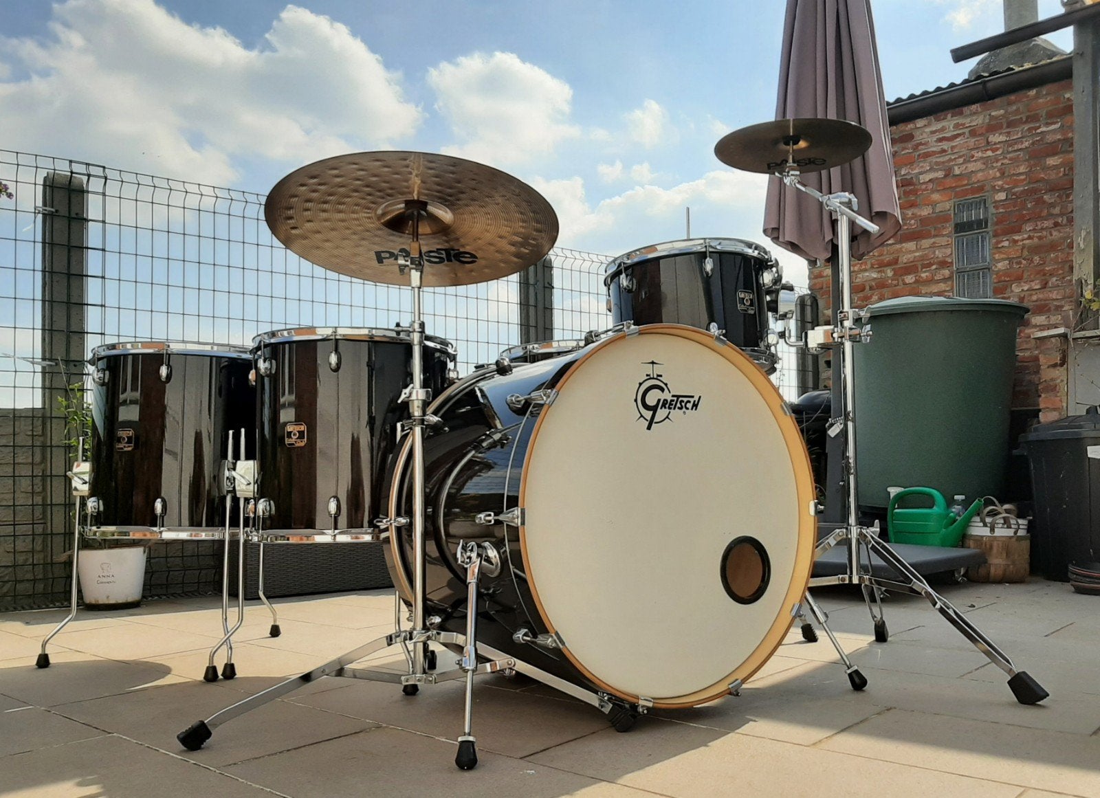 Gretsch drumstel + cymbalen verzameling, Muziek en Instrumenten, Ophalen, Gebruikt