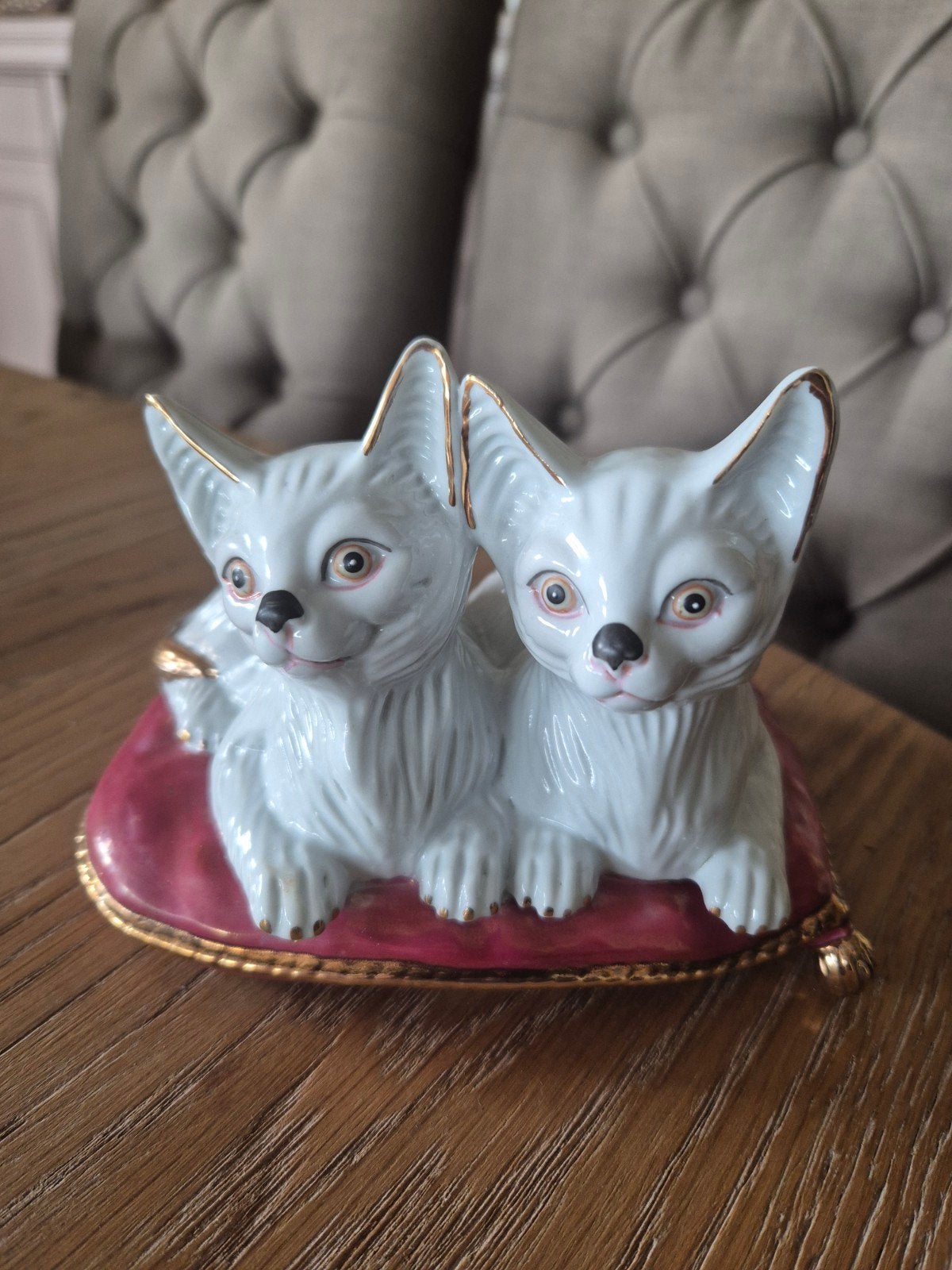 Vintage beeld Siamese poezen, Ophalen of Verzenden
