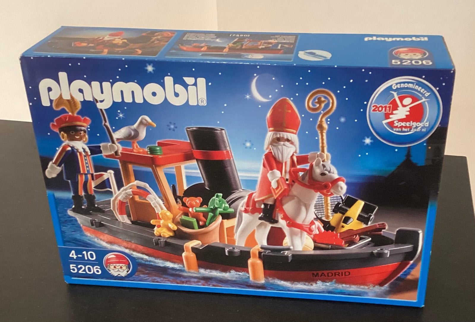 Playmobil 5206 : Bateau à vapeur de Saint-Nicolas., Enlèvement ou Envoi, Neuf, Kit complet