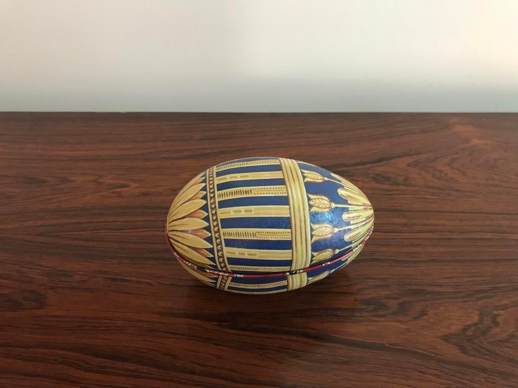 Fabergé blikken metalen paasei ei doos, Ophalen of Verzenden