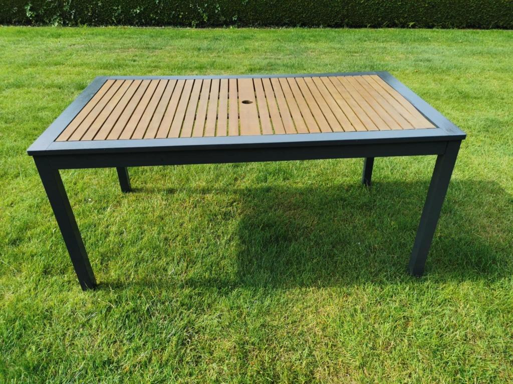 Grote tuintafel van teakhout, Tuin en Terras, Ophalen, Zo goed als nieuw, Rechthoekig, Teakhout