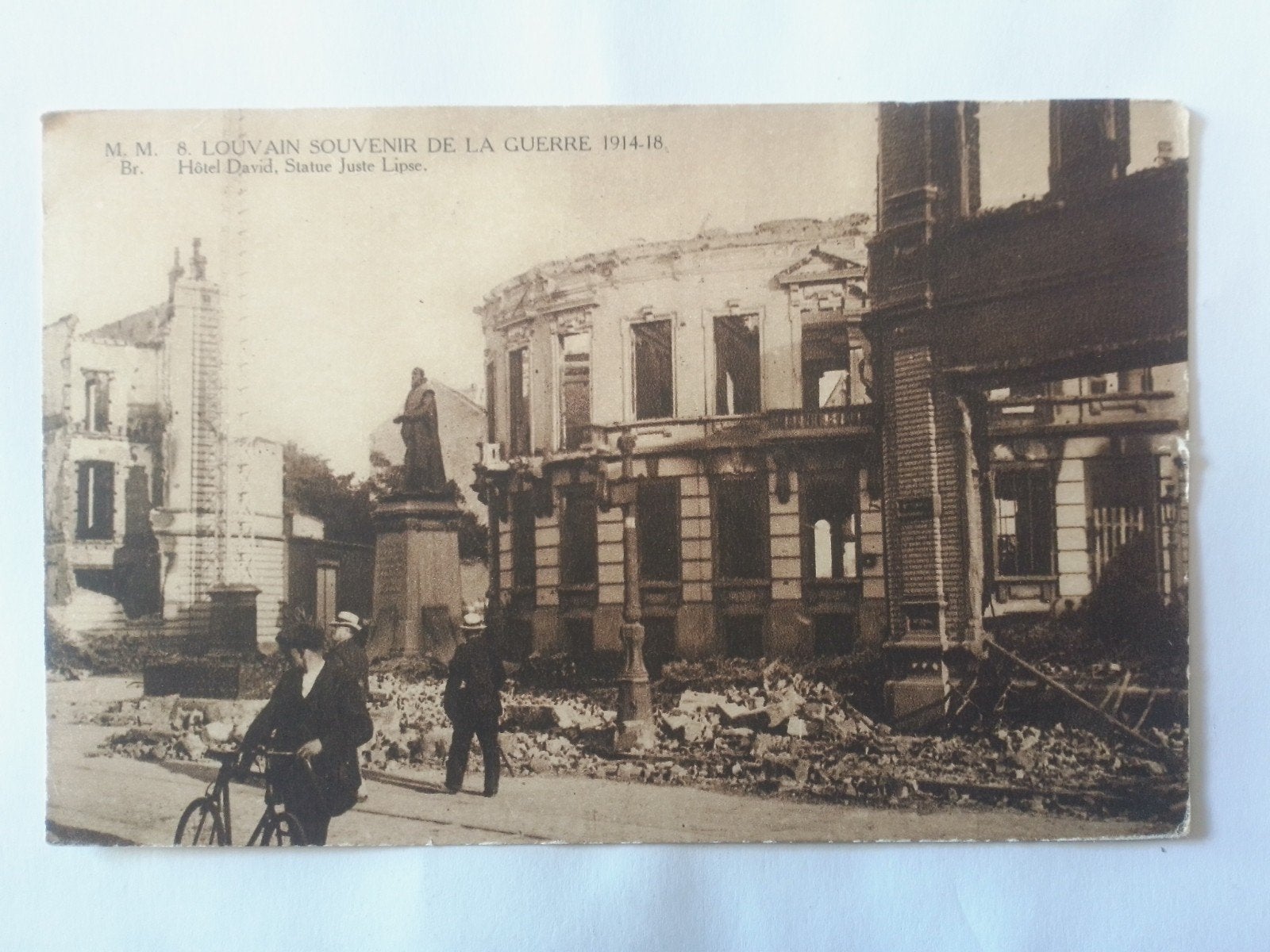 LEUVEN LOUVAIN SOUVENIR DE LA GUERRE 1914-18 HOTEL DAVID ..., Verzamelen, Ophalen of Verzenden, Voor 1920, Ongelopen, Vlaams-Brabant
