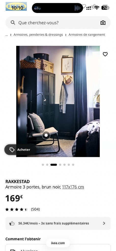 Armoire, Ophalen, Gebruikt, Ikea, Overige houtsoorten