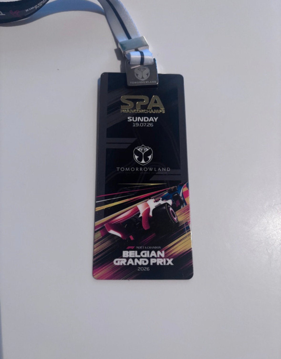 Tomorrowland Belgium 2026: Spa Grand Prix Lanyard, Envoi, Comme neuf