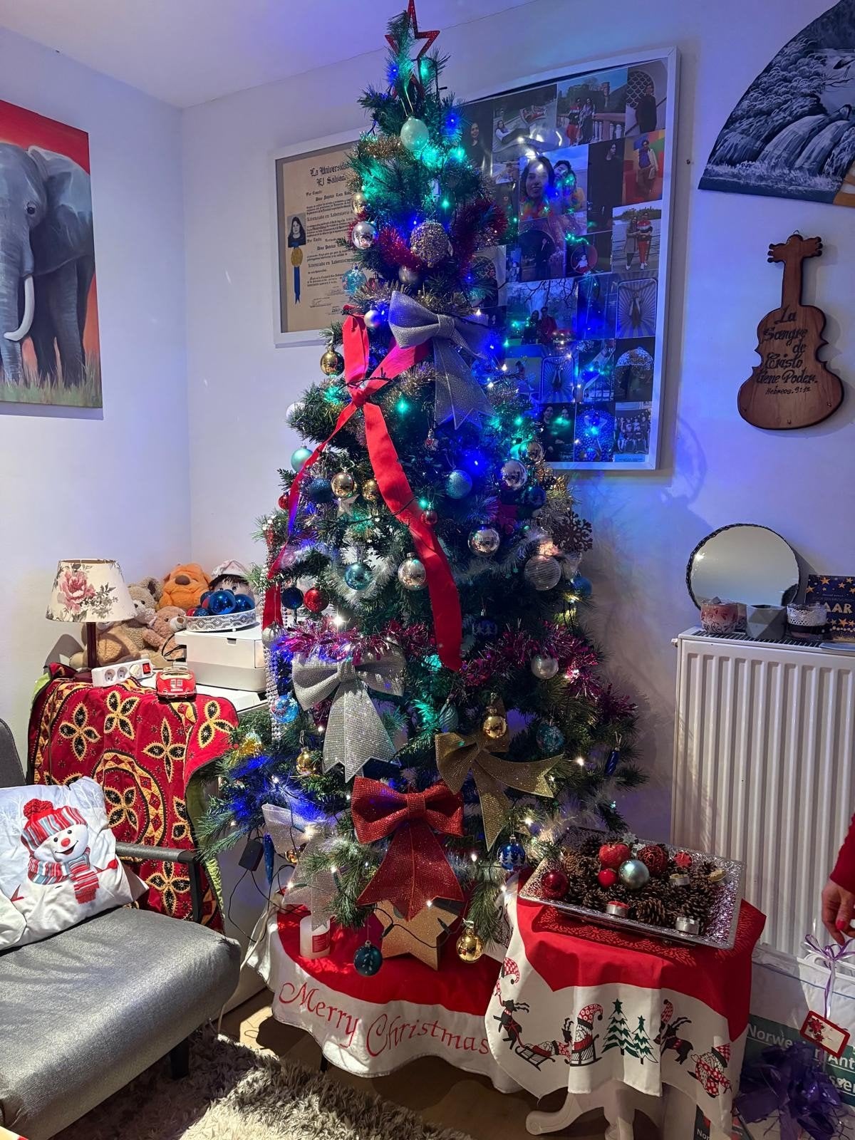 Kerstboom inclusief accessoires, Ophalen