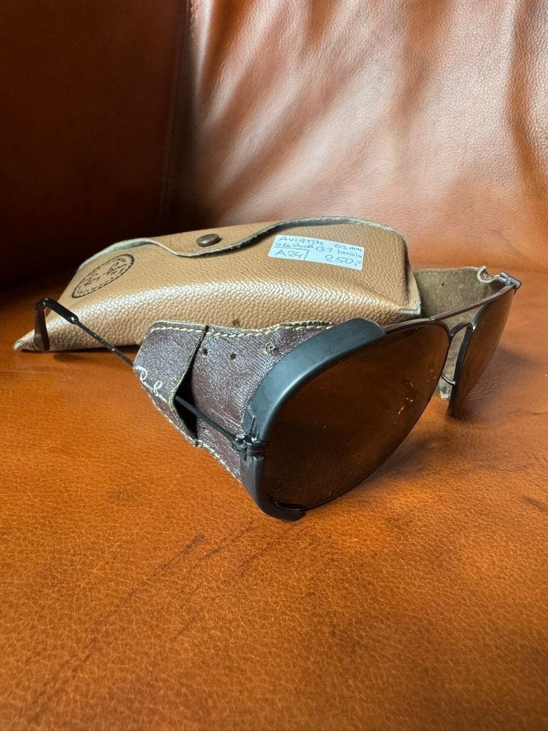 Vintage B&L zonnebril Ray-Ban Aviator Sideshields 62mm A24, Handtassen en Accessoires, Zonnebrillen en Brillen | Heren, Gebruikt