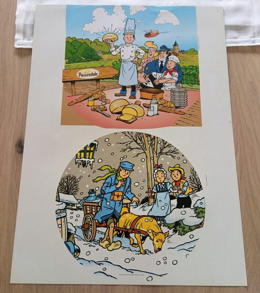 Poster/affiche - suske & wiske - Passendale, Verzamelen, Ophalen of Verzenden, Suske en Wiske, Zo goed als nieuw, Plaatje, Poster of Sticker