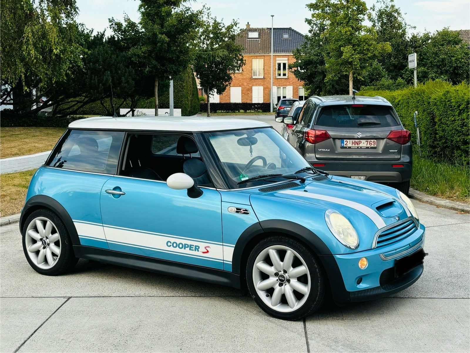 MINI COOPER R53 MODEl S REEDS GEKEURD 1ST EIG, Auto's, Mini, Zwart, Blauw, Leder, Handgeschakeld