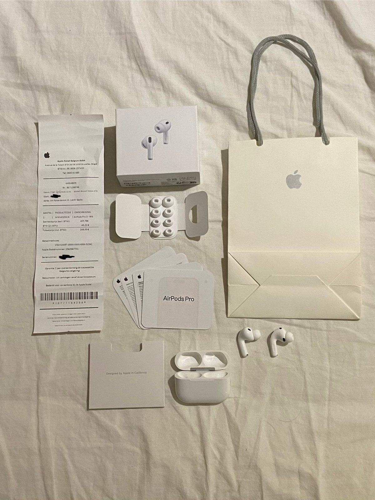 Apple AirPods Pro (3rd generation), In-ear, Bluetooth, Ophalen of Verzenden, Wit