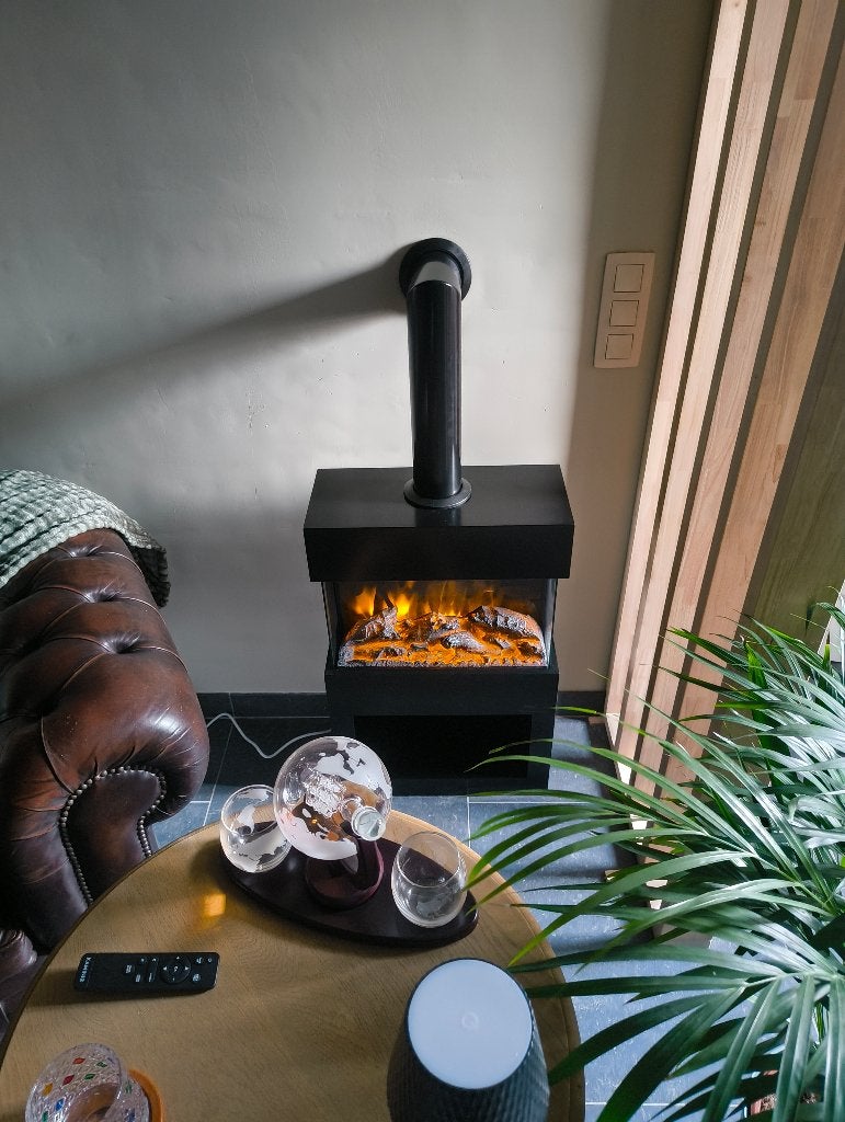 Electrische haard  henri, Huis en Inrichting, Haarden, Ophalen, Zo goed als nieuw, Vrijstaande haard, Elektrische haard