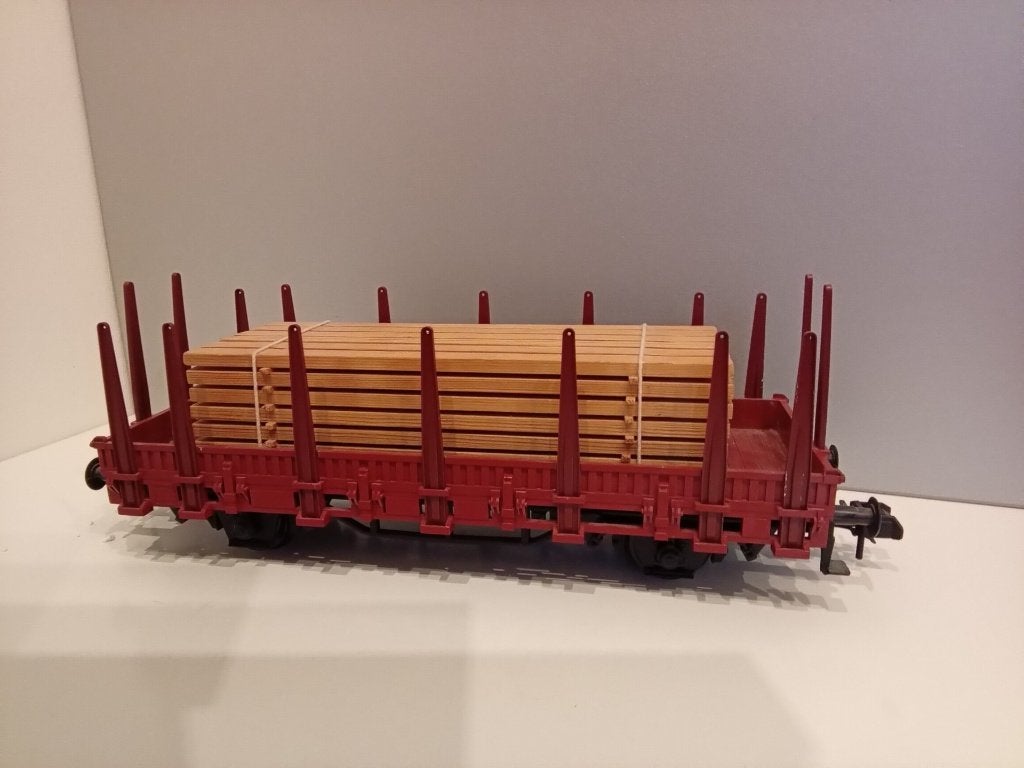 Wagon à piquets Märklin track 1 avec cargaison., Enlèvement ou Envoi, Comme neuf, Wagon, Märklin
