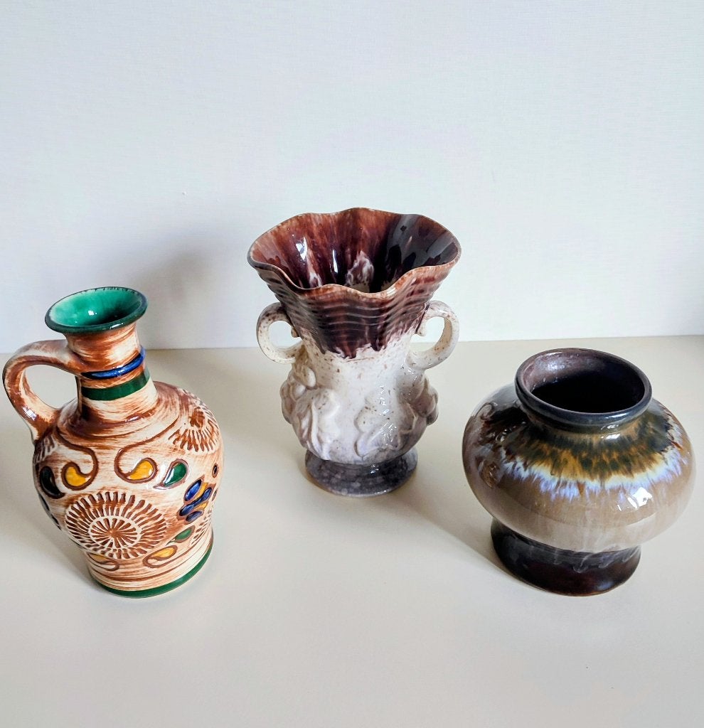 West-Germany années 60. 3 ravissants vases, 18 € pièce, Enlèvement ou Envoi
