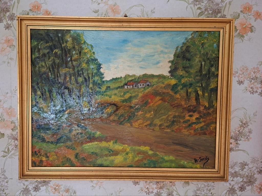 Schilderij op paneel van Albert Smet, Antiquités & Art, Art | Peinture | Classique, Enlèvement