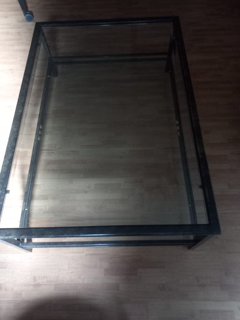 Table de salon, 100 à 150 cm, Comme neuf, Verre, Enlèvement