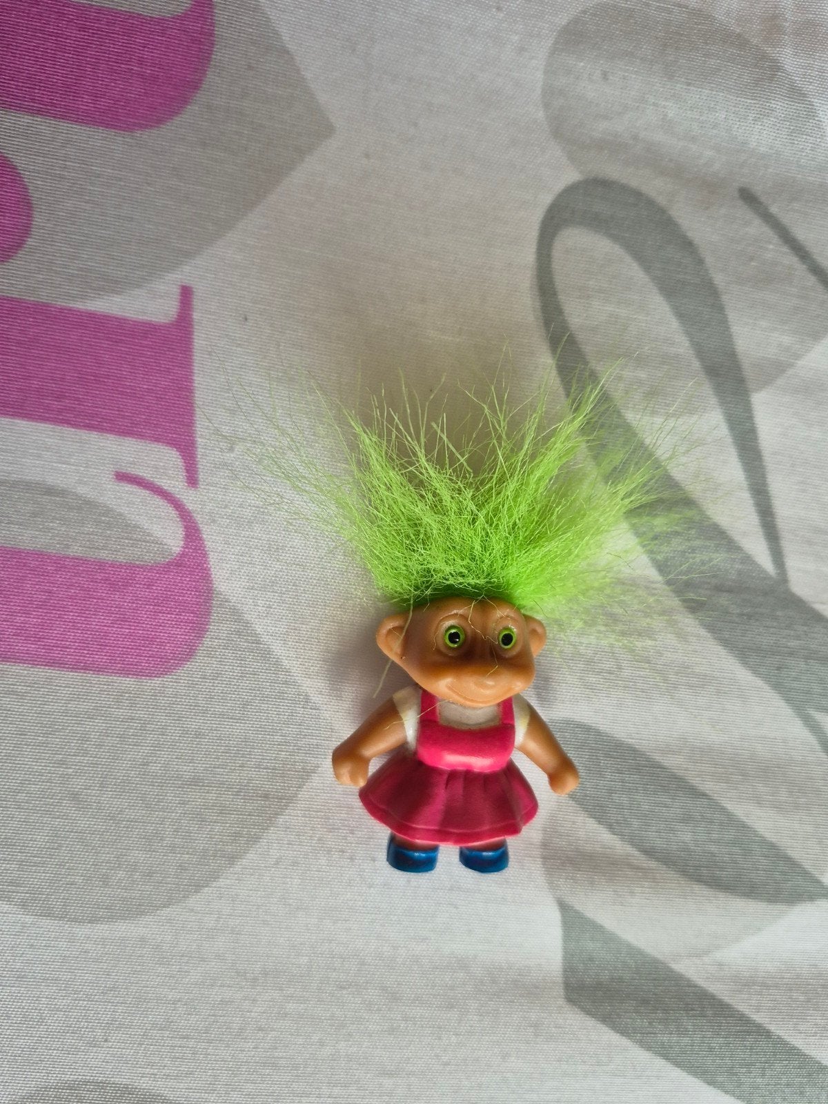 mini troll popje vintage 5cm, Verzamelen, Ophalen of Verzenden