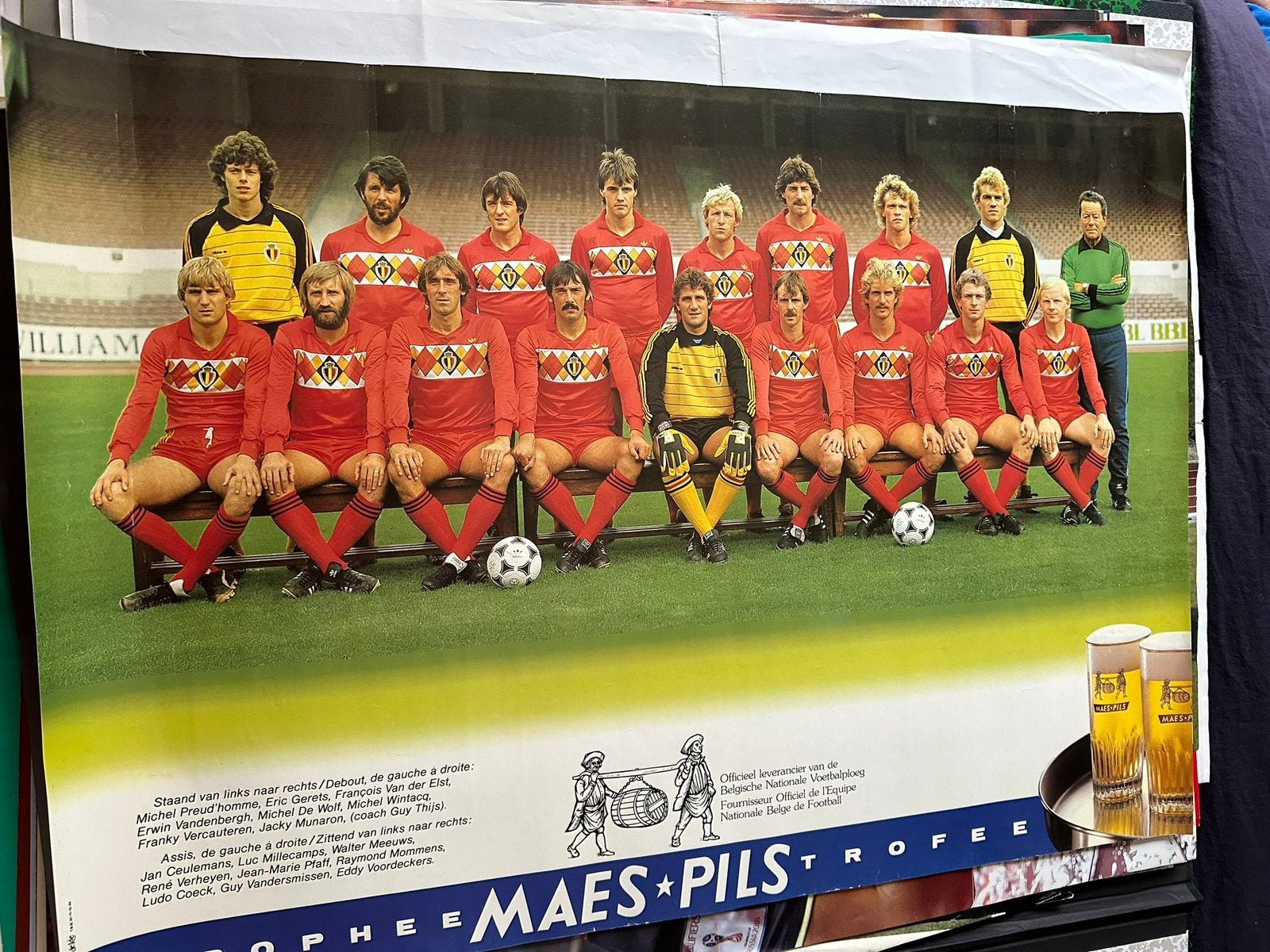 Poster rode duivels, Verzamelen, Ophalen of Verzenden, Zo goed als nieuw, Poster, Plaatje of Sticker