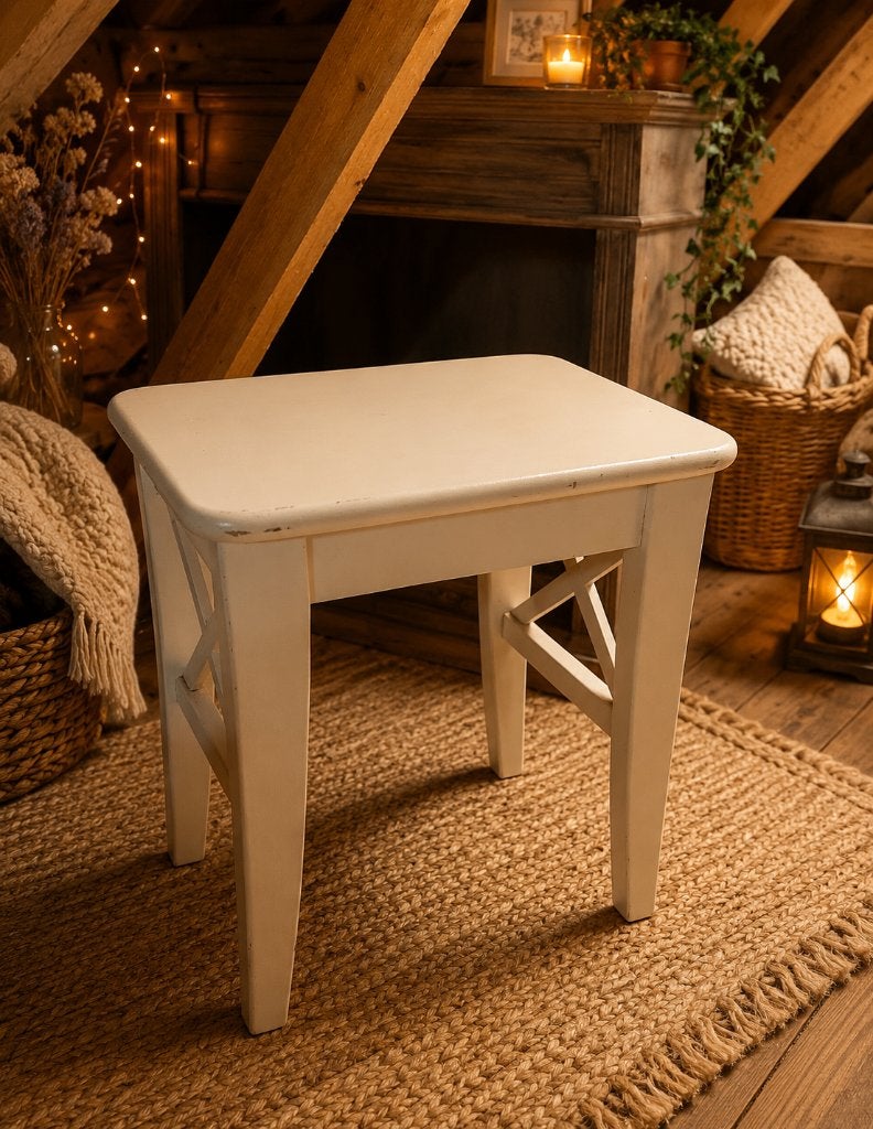 Tabouret blanc ikéa, Maison & Meubles, Tabourets, Comme neuf, Enlèvement