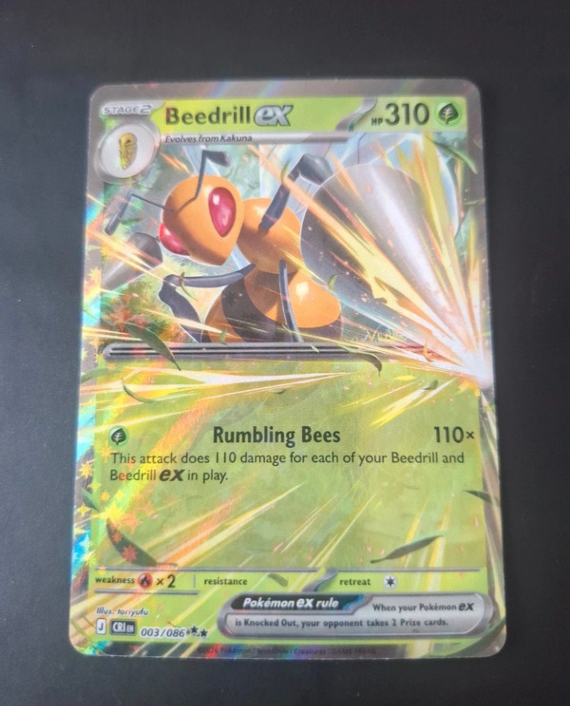 Carte Pokémon - Beedrill ex CRI 3 anglais, Hobby & Loisirs créatifs, Enlèvement ou Envoi, Comme neuf, Cartes en vrac