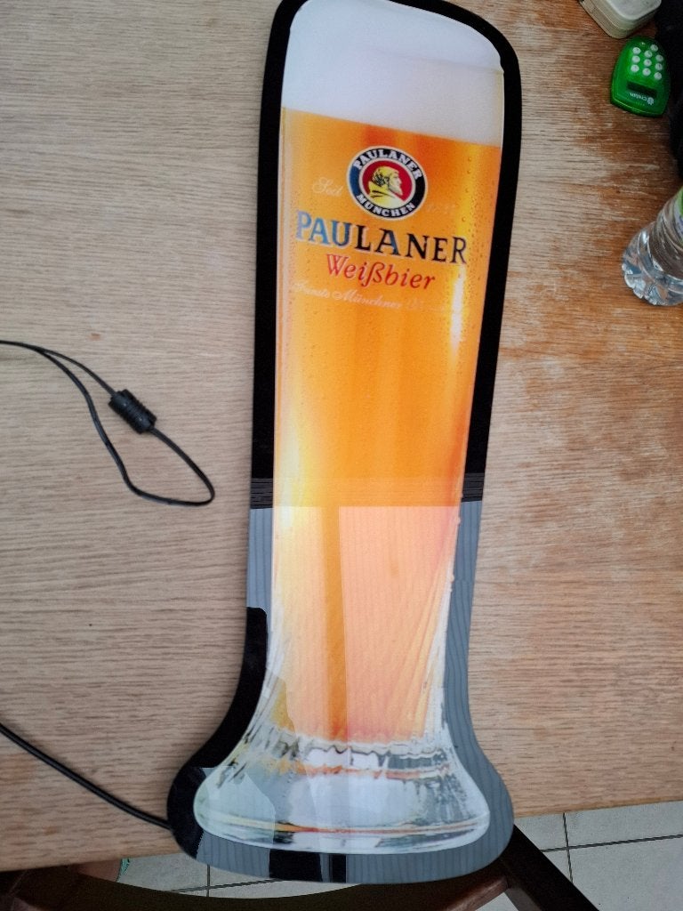 Lichtreclame Paulaner bier, Ophalen of Verzenden, Nieuw, Lichtbak of (neon) lamp