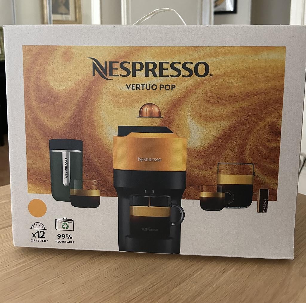 Nespresso Vertuo Pop jaune, Elektronische apparatuur, Koffiezetapparaten, Ophalen, Espresso apparaat, Nieuw, 1 kopje