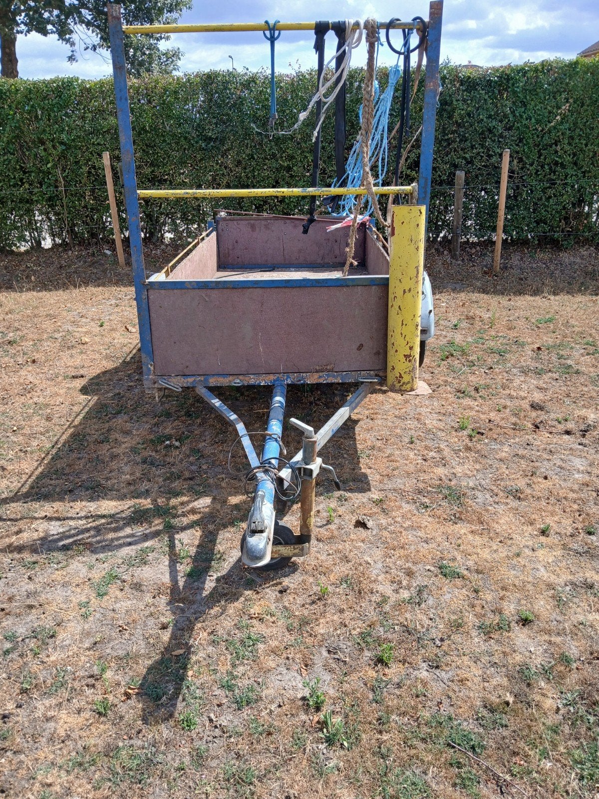aanhangwagen enkel as, Ophalen