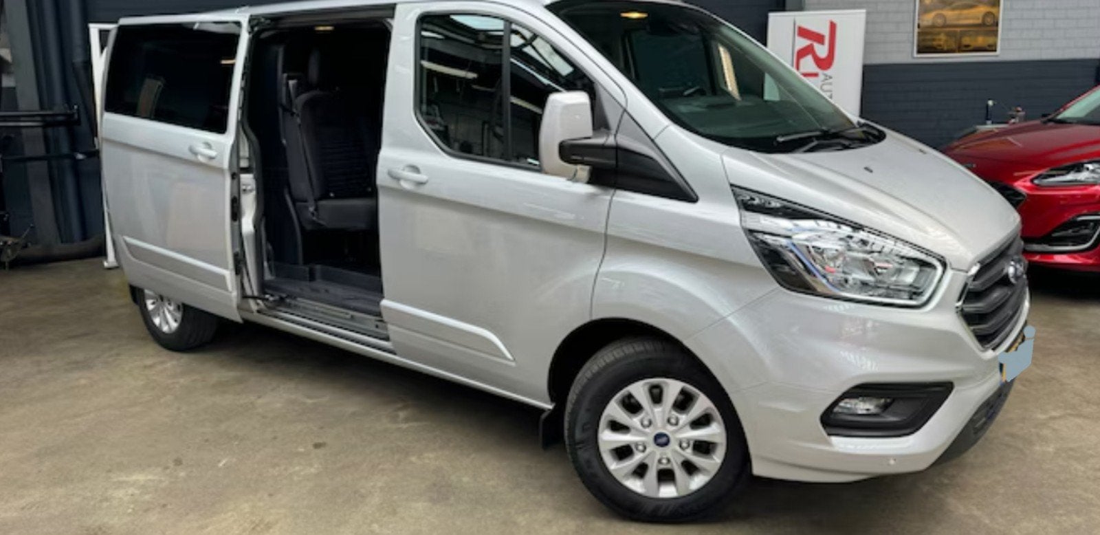 "FORD TRANSIT CUSTOM DUBBEL CABINE 6 zit, Auto's, Trekhaak, Diesel, Particulier, Ford