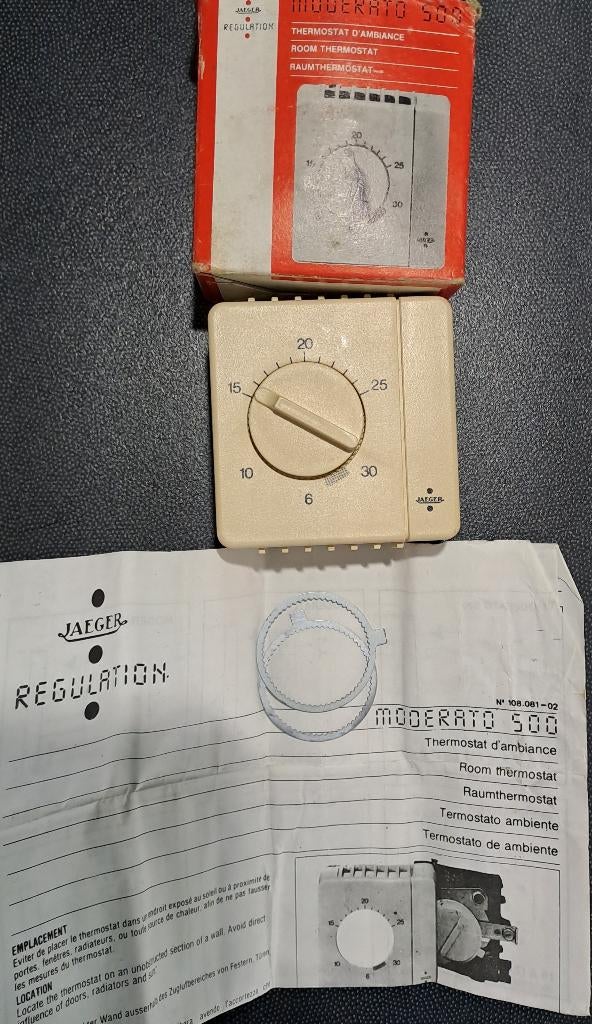 Thermostat d’ambiance JAEGER - MODERATO 500, Bricolage & Construction, Électricité & Câbles, Enlèvement