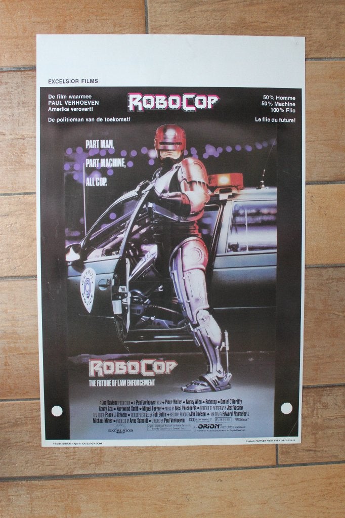 filmaffiche Robocop 1987 Paul Verhoeven filmposter, Enlèvement ou Envoi, Rectangulaire vertical, A1 jusqu'à A3, Comme neuf