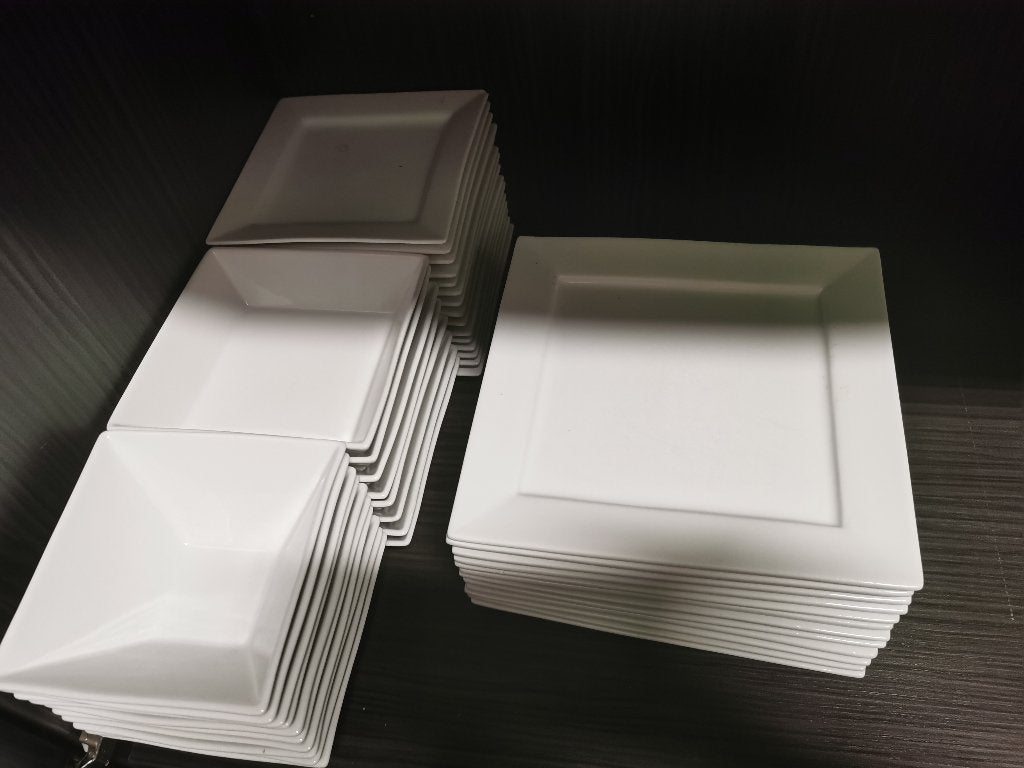Set borden 4 soorten, Ophalen, Gebruikt, Modern, Compleet servies