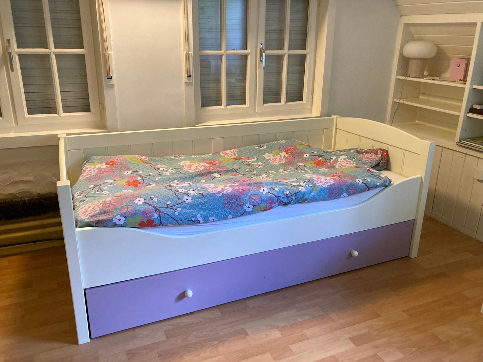 Meisjes kinderbed met beddenbak ( schuif), 85 tot 100 cm, Gebruikt, 180 cm of meer, Ophalen
