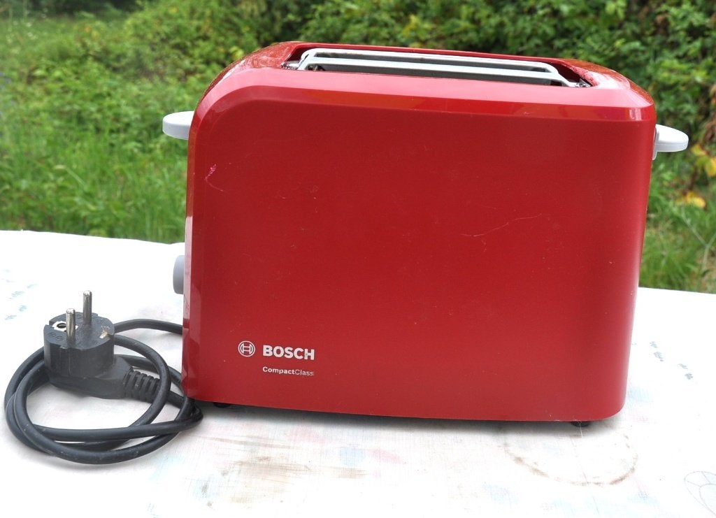 grille pain rouge bosch  pour pain carré, Ophalen of Verzenden, Gebruikt, Rood, Overige materialen