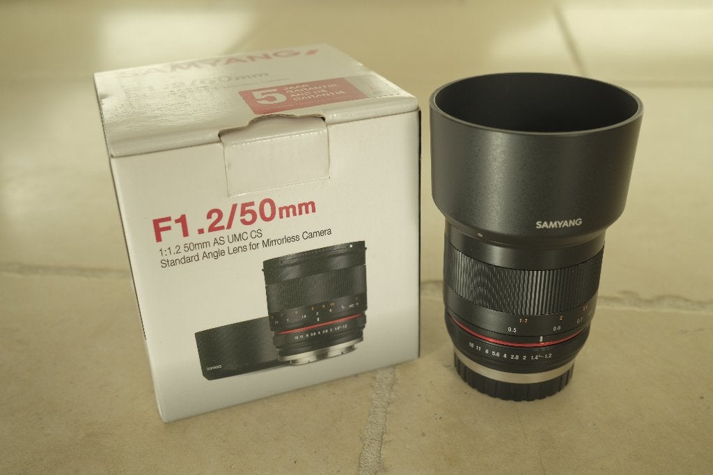 Samyang 50mm f1,2 pour Fuji, TV, Hi-fi & Vidéo, Monture Fujifilm X, Samyang, Comme neuf, Enlèvement