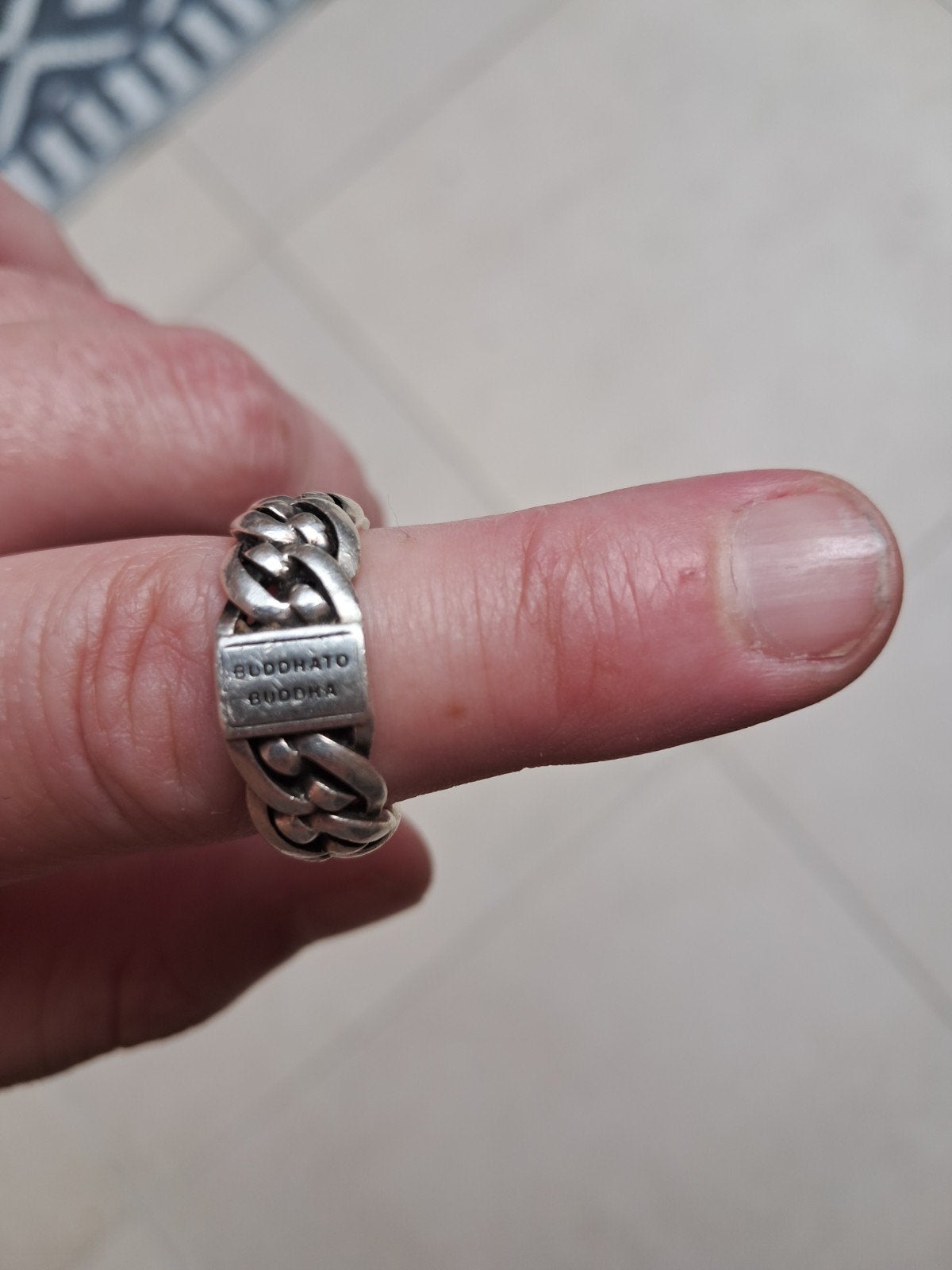 Buddha to Buddha ring 
Nathalie Small,, Handtassen en Accessoires, Ringen, Ophalen, Zilver, Zilver