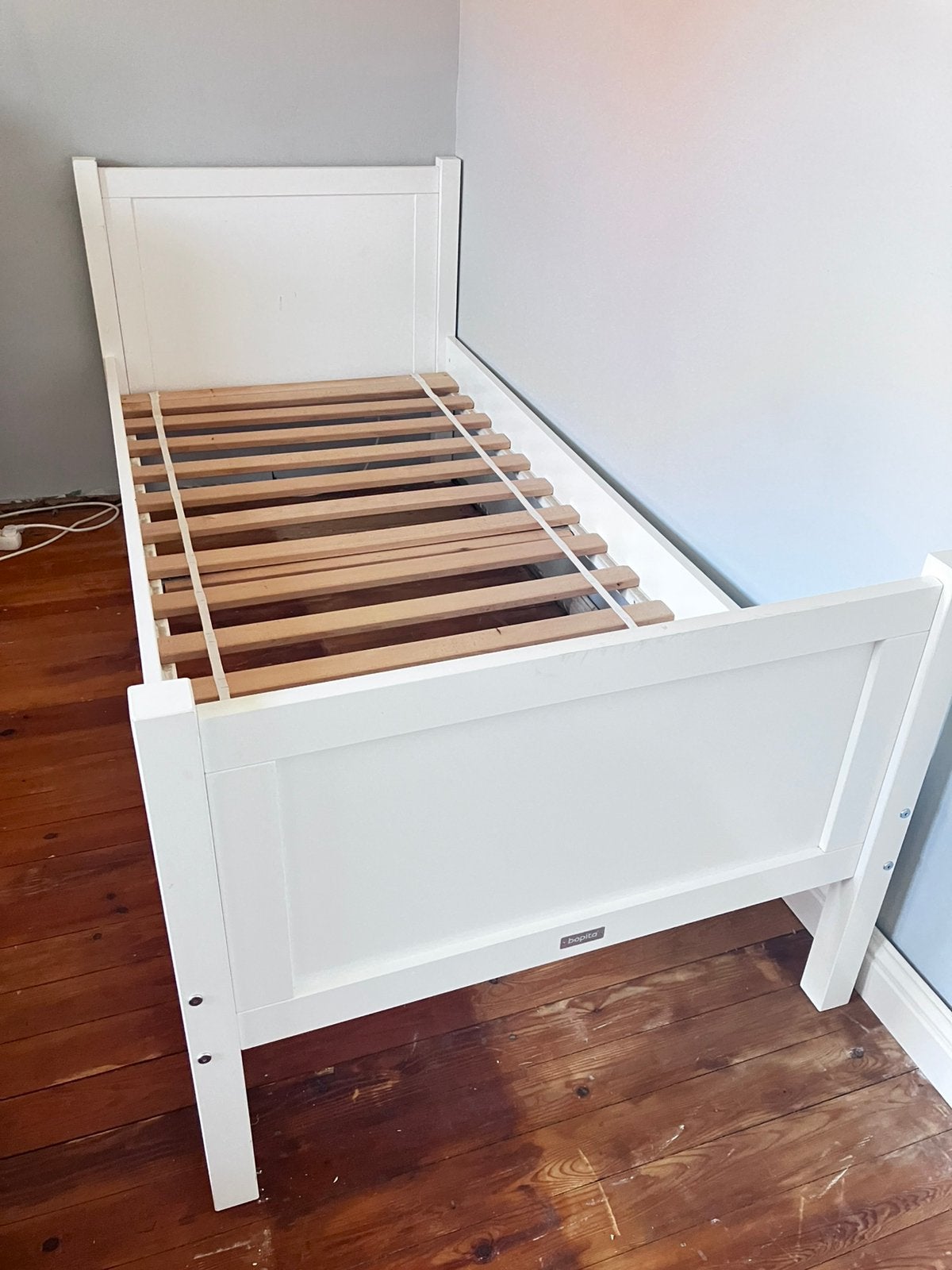 Wit bed Bopita 90-200, 85 à 100 cm, Enlèvement, Matelas, 180 cm ou plus