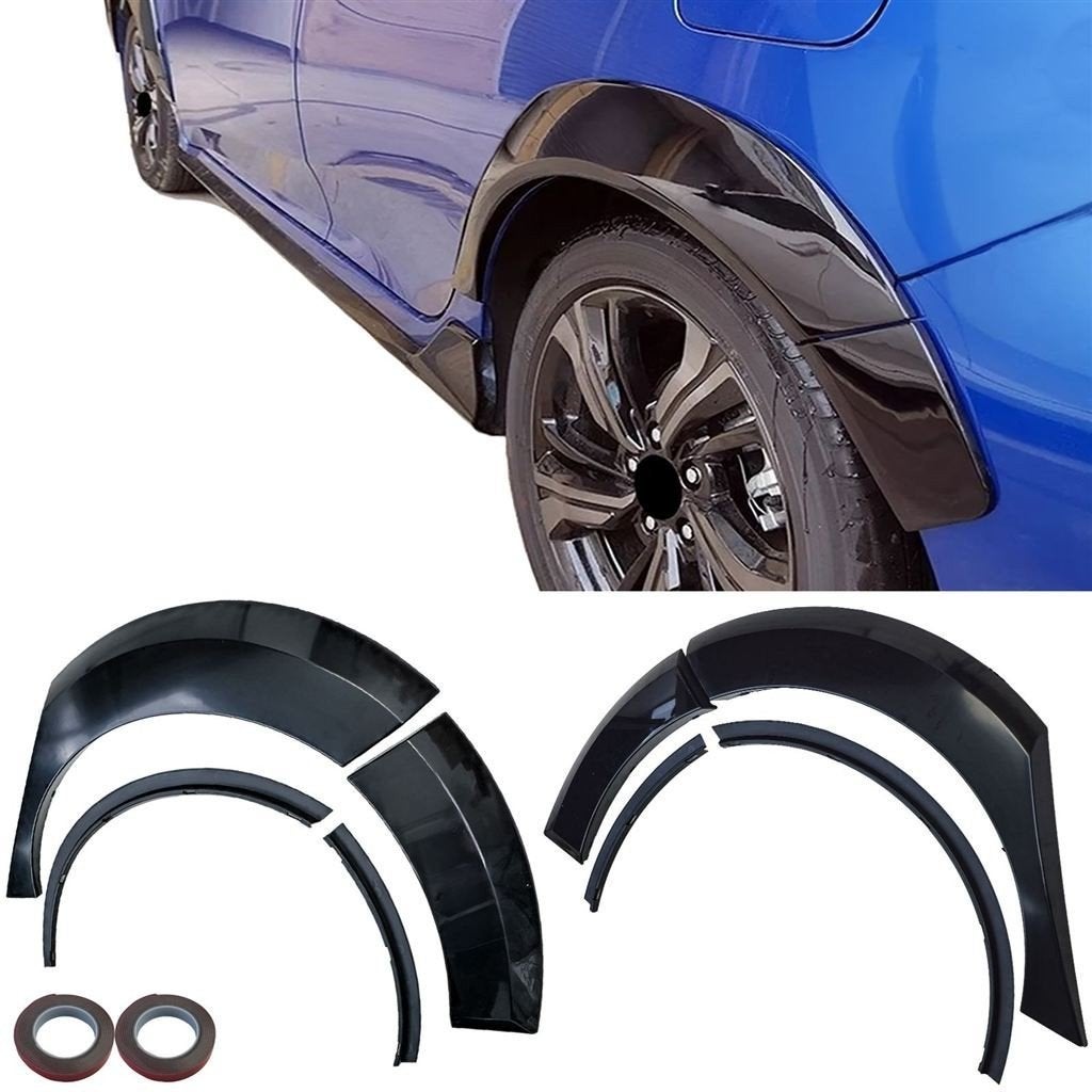 Achter Spatbordverbreders Honda Civic 10 Sedan Zwart Glans T, Verzenden