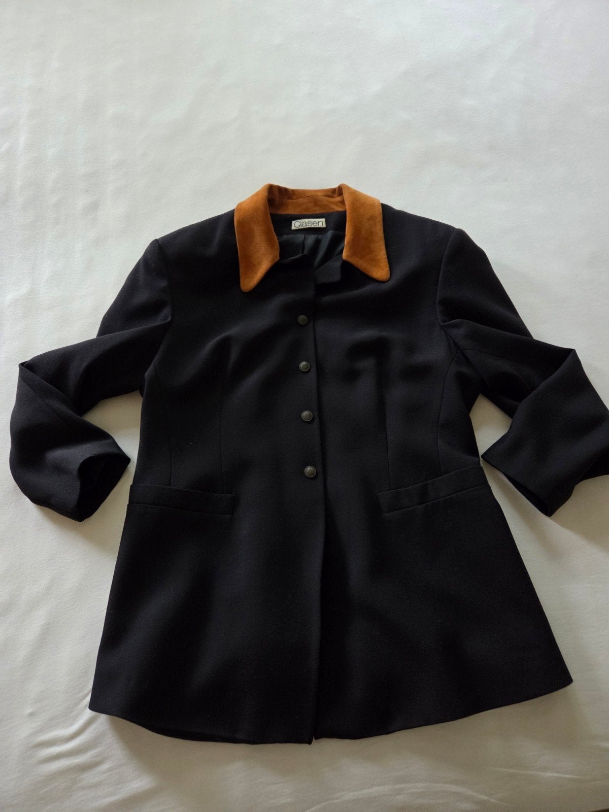 Zwarte dames blazer, merk Clasen, 42, Kleding | Dames, Zwart, Maat 42/44 (L), Ophalen of Verzenden, Zo goed als nieuw