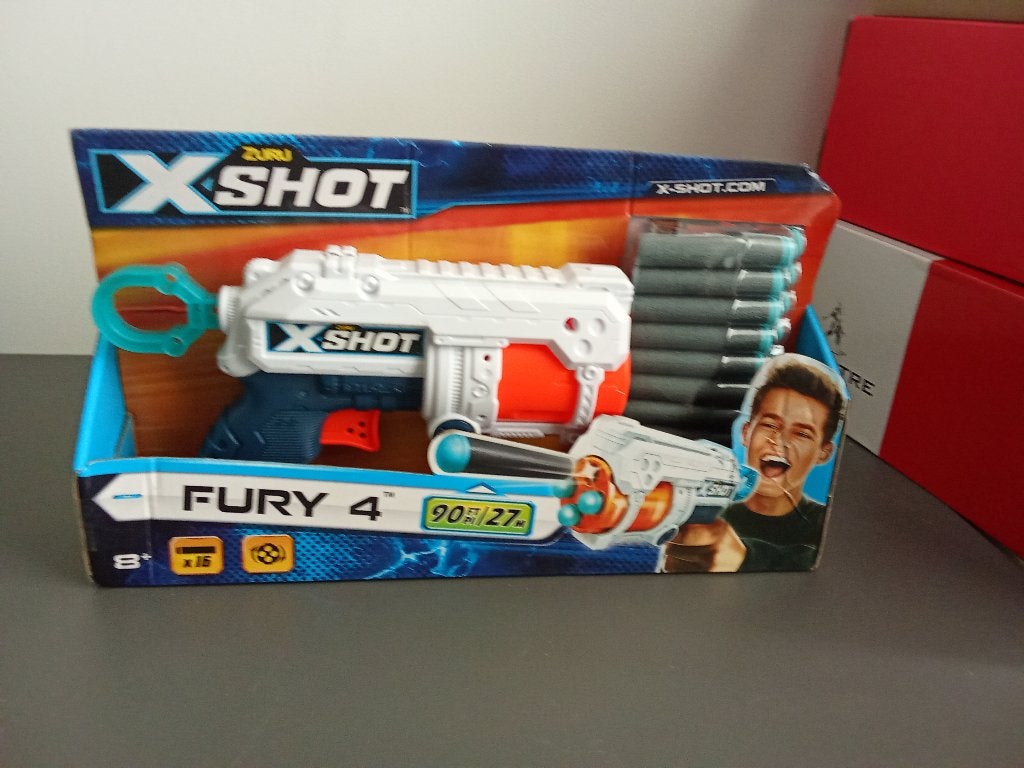 Pistolet à fléchettes X-Shot Fury 4 Zuru avec 16 fléchettes, Verzenden, Nieuw, Jongen of Meisje