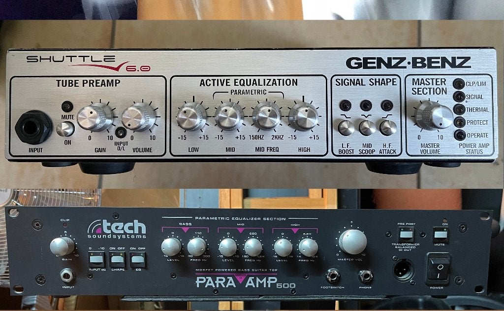 deux amplis pour basse Genz Benz & Tech Soundsystems, Enlèvement ou Envoi, Utilisé, Guitare basse, 100 watts ou plus