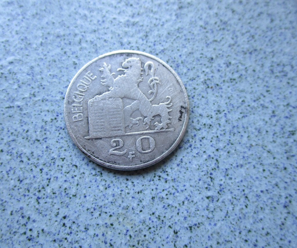 Belgische zilveren 20fr uit 1949, Ophalen, Losse munt, Zilver