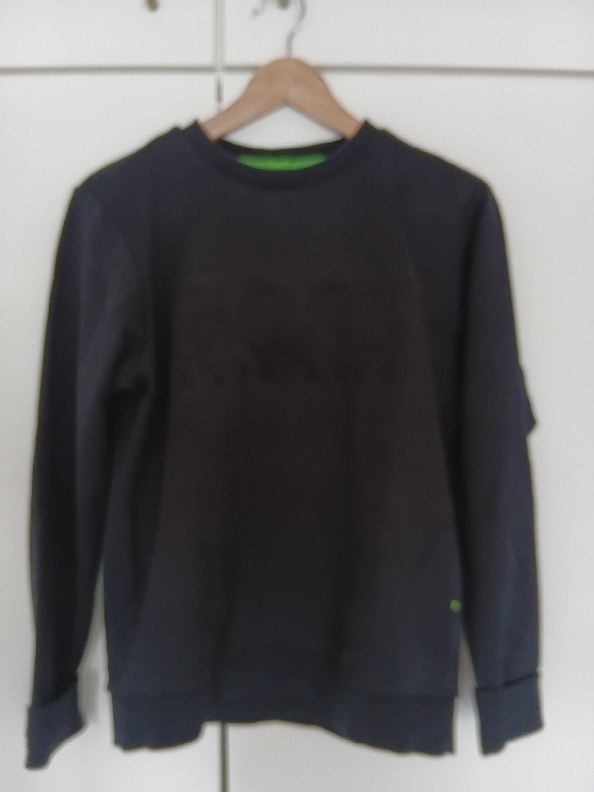 Pull Hugo Boss Slim Fit Anthracite - Texture Côtelée, Maat 48/50 (M), Zwart, Ophalen of Verzenden, Hugo Boss