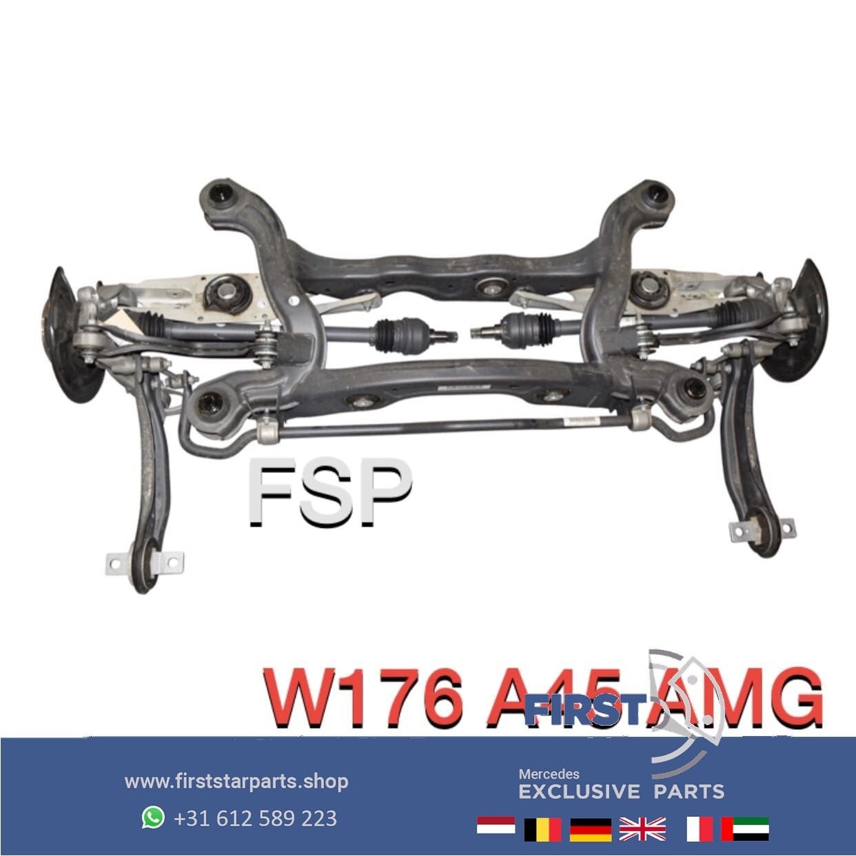W176 A45 AMG ACHTERAS COMPLEET Mercedes A KLASSE 45 2012-201, Gebruikt, -, Ophalen of Verzenden, -