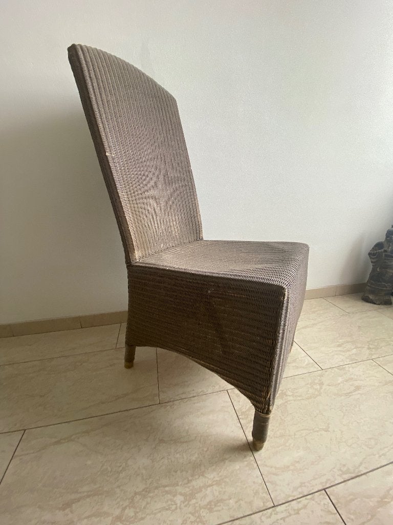 Rieten stoelen 4x, Huis en Inrichting, Stoelen, Ophalen, Gebruikt, Bruin, Riet of Rotan