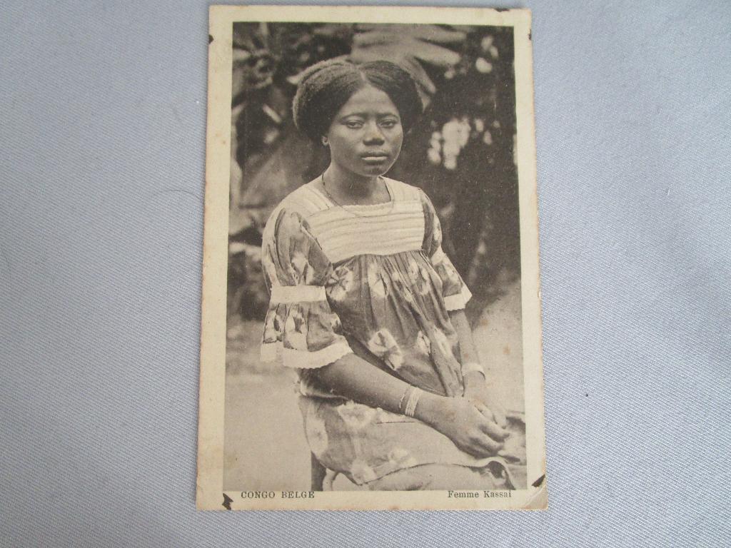 postkaart Congo Belge, vrouw, Verzamelen, Ophalen, Ongelopen, Buiten Europa
