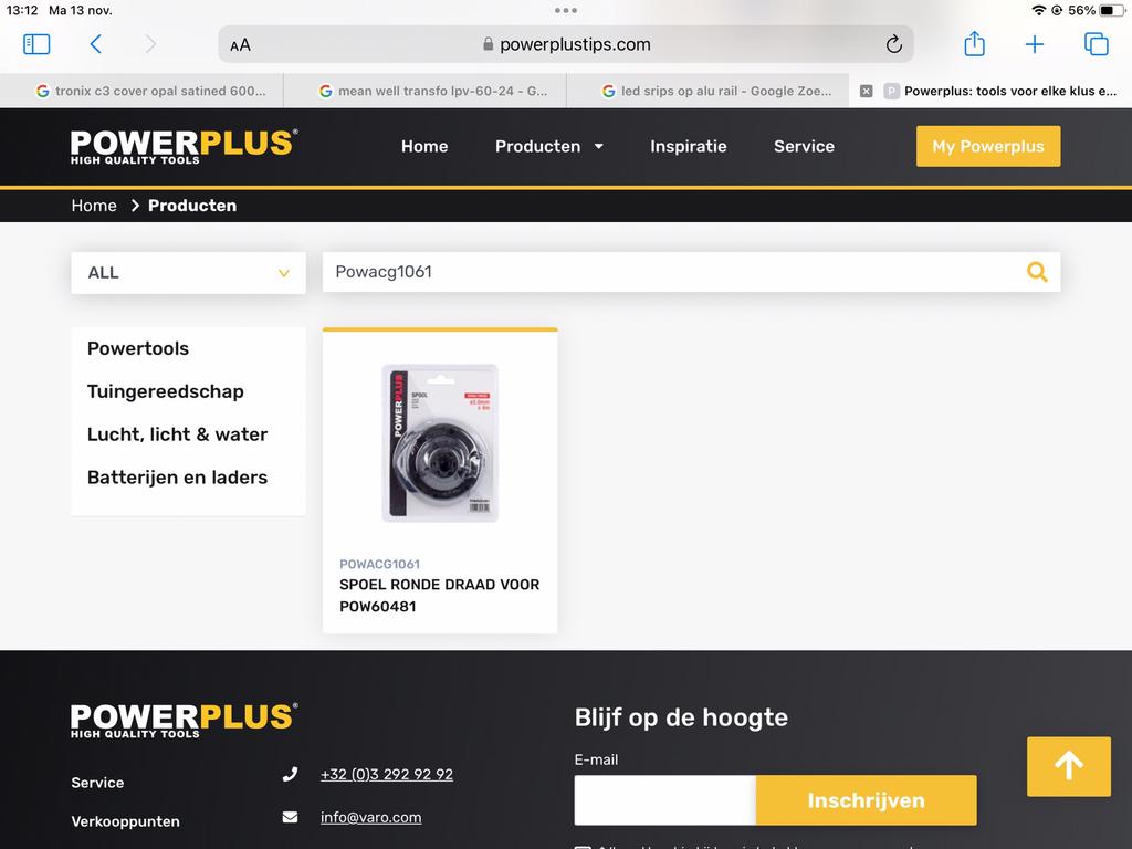 Power plus grasmaaier spoel art 1152 2 stuks, Ophalen, Zo goed als nieuw