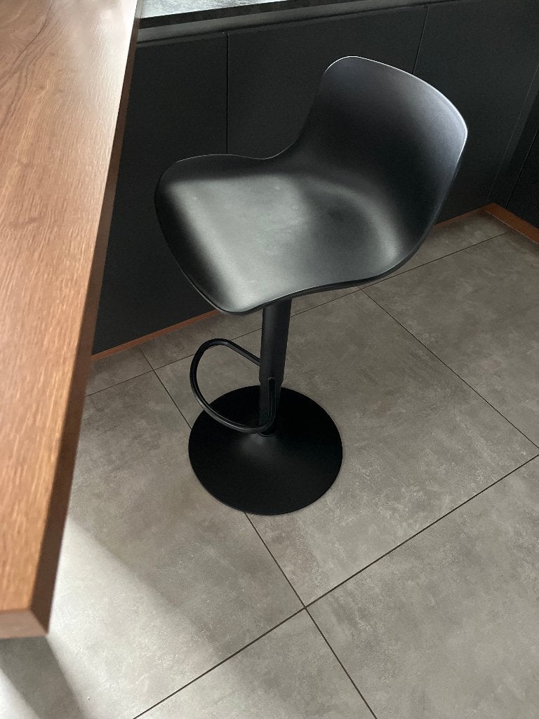 Lot de 2 tabourets de bar noirs réglables, Maison & Meubles, 90 cm ou plus, 2 tabourets, Comme neuf, Enlèvement